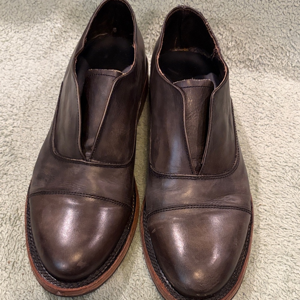 Freebird by Steven Luxury Brown Leather Dress Shoes sz 12 - Picture 3 of 9